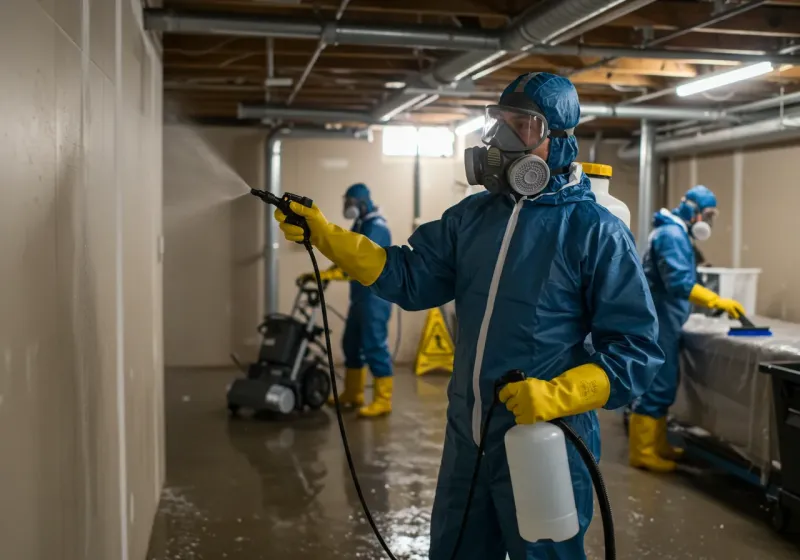 Basement Sanitization and Antimicrobial Treatment process in Jackson County, WV