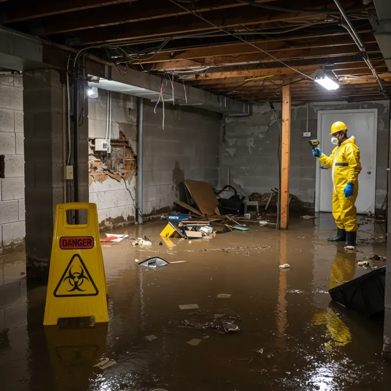 Flooded Basement Electrical Hazard in Jackson County, WV Property