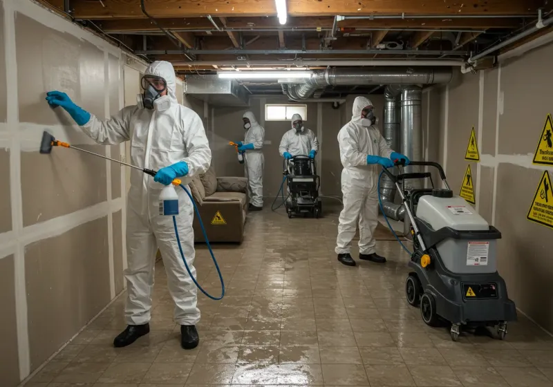 Basement Moisture Removal and Structural Drying process in Jackson County, WV